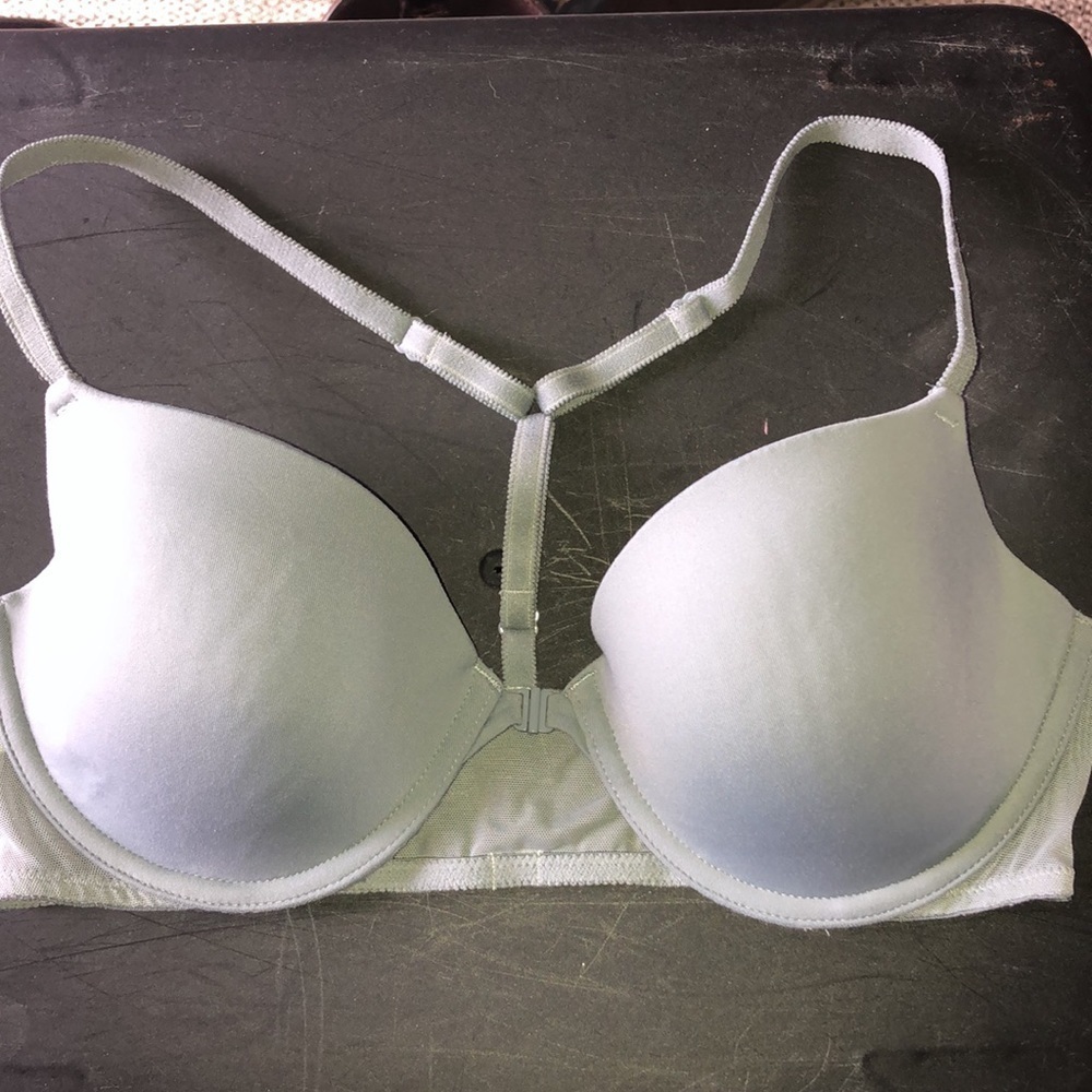 Victoria’s Secret PINK bra size 34C racer back style purplish gray mesh … - Picture 5 of 5